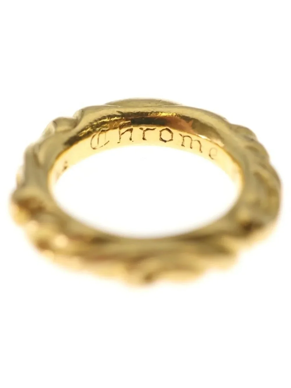 Chrome Hearts 22k Scrl Band Scroll Ring Gold